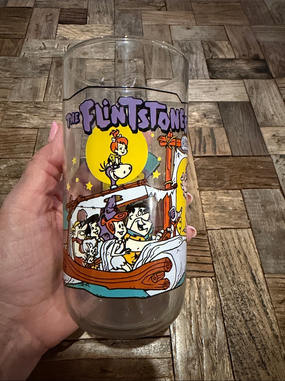 The Flintstones Hardees 1991 Promotional Glass 16 oz